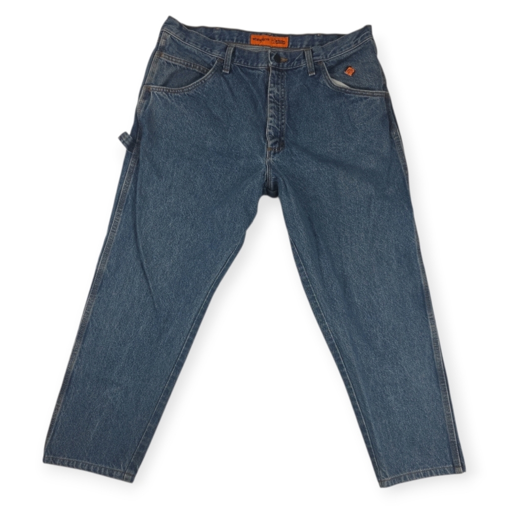 Wrangler Flame Resistant Jeans Riggs WorkWear Men's 38x30 Blue Carpenter